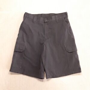Cintas Mens Comfort Flex Cargo Shorts 30 Gray 10" Inseam Workwear 370-33